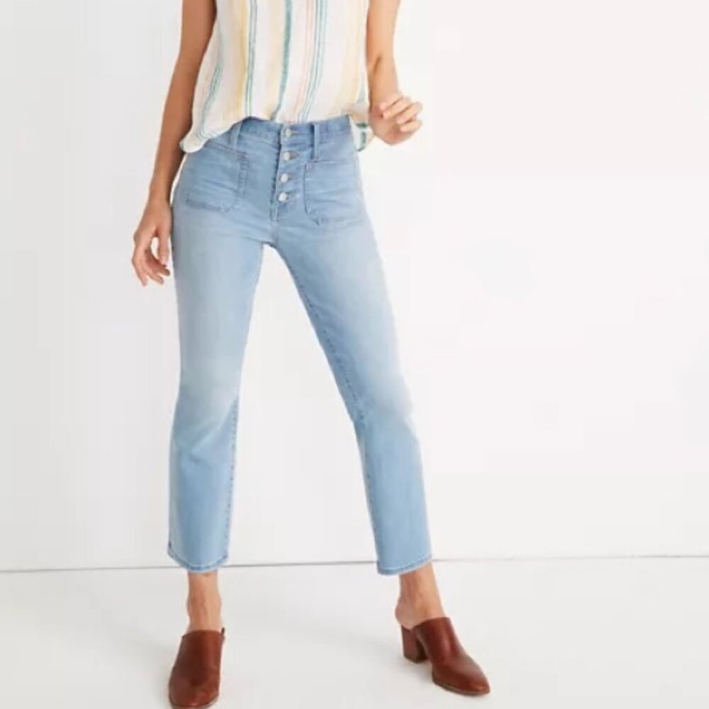 Cali Demi-Boot Jeans in Quince Wash: Button-Front Edition